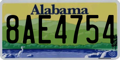 AL license plate 8AE4754