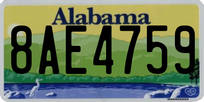 AL license plate 8AE4759