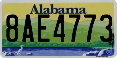 AL license plate 8AE4773