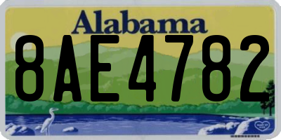 AL license plate 8AE4782