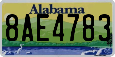 AL license plate 8AE4783