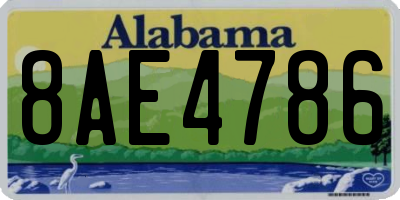 AL license plate 8AE4786