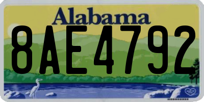 AL license plate 8AE4792
