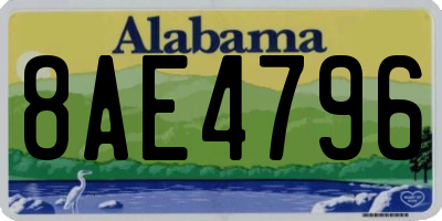 AL license plate 8AE4796