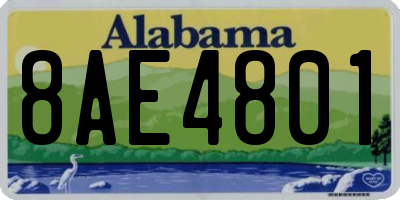 AL license plate 8AE4801