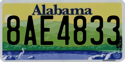 AL license plate 8AE4833