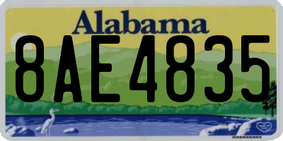 AL license plate 8AE4835