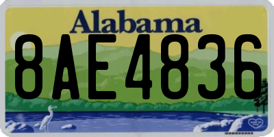 AL license plate 8AE4836