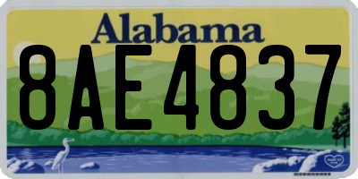 AL license plate 8AE4837