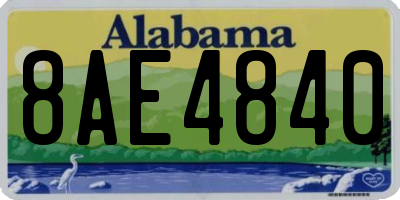 AL license plate 8AE4840