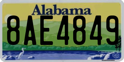 AL license plate 8AE4849