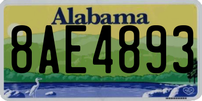 AL license plate 8AE4893
