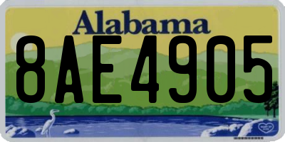 AL license plate 8AE4905