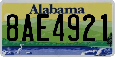 AL license plate 8AE4921