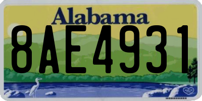 AL license plate 8AE4931
