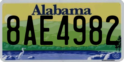 AL license plate 8AE4982