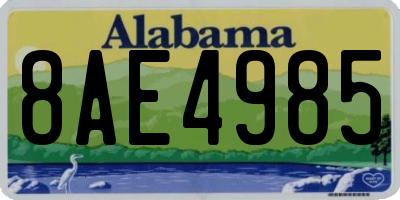 AL license plate 8AE4985