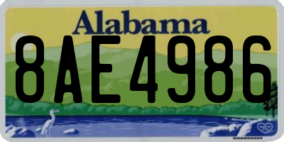 AL license plate 8AE4986