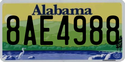 AL license plate 8AE4988