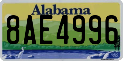 AL license plate 8AE4996