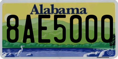 AL license plate 8AE5000
