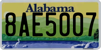 AL license plate 8AE5007