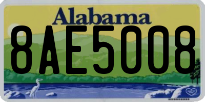 AL license plate 8AE5008
