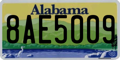 AL license plate 8AE5009