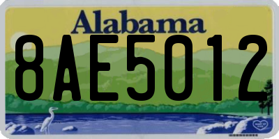 AL license plate 8AE5012