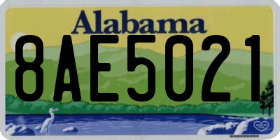 AL license plate 8AE5021