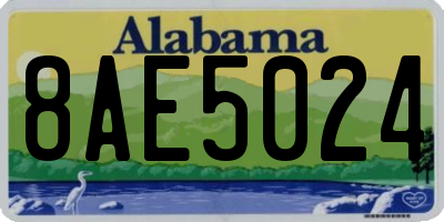 AL license plate 8AE5024
