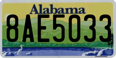 AL license plate 8AE5033