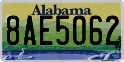 AL license plate 8AE5062