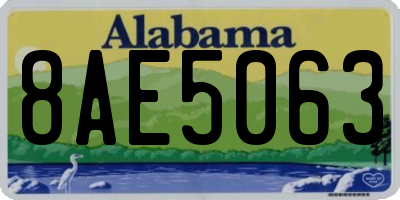 AL license plate 8AE5063