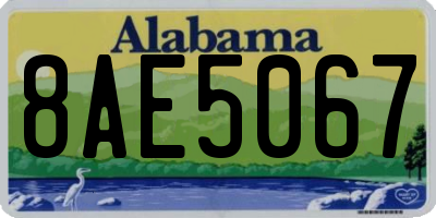 AL license plate 8AE5067