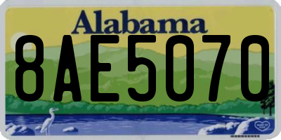 AL license plate 8AE5070