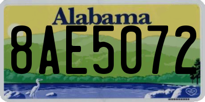 AL license plate 8AE5072