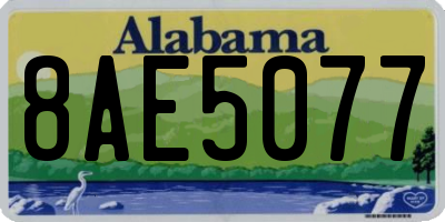 AL license plate 8AE5077
