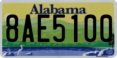 AL license plate 8AE5100