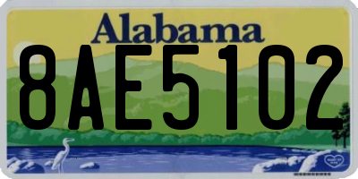 AL license plate 8AE5102