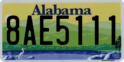 AL license plate 8AE5111
