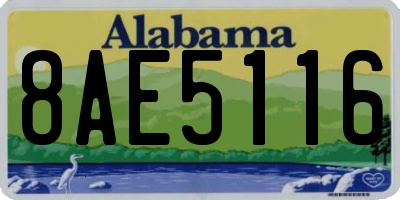 AL license plate 8AE5116