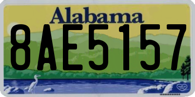 AL license plate 8AE5157