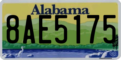 AL license plate 8AE5175