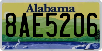 AL license plate 8AE5206