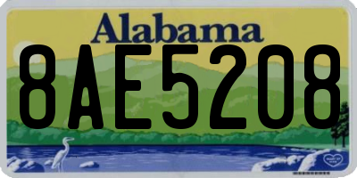 AL license plate 8AE5208