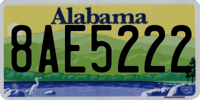 AL license plate 8AE5222