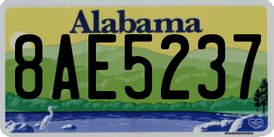 AL license plate 8AE5237