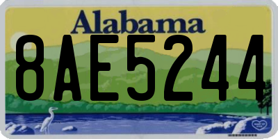 AL license plate 8AE5244