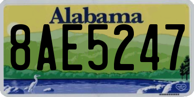 AL license plate 8AE5247